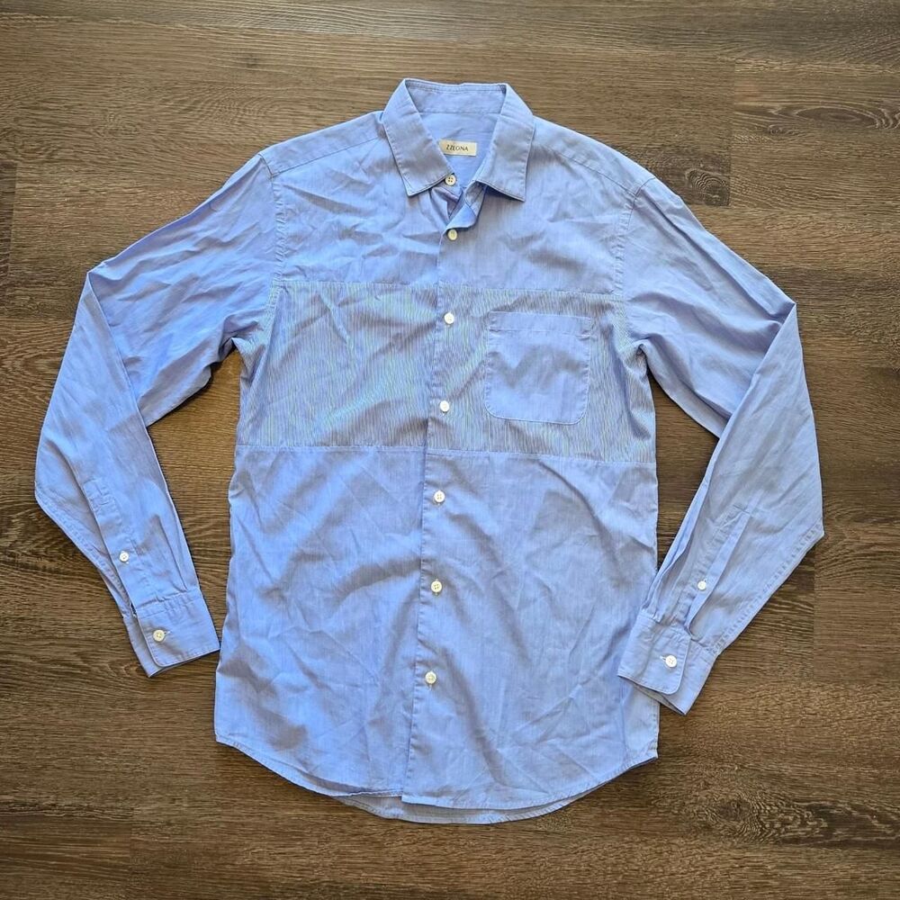 Z-zegna Men's Blue Shirt